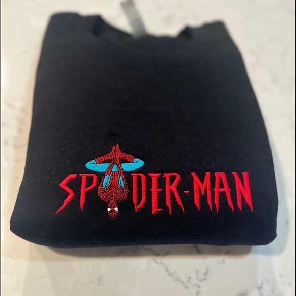 Embroidered Spiderman Graphic Crewneck - Picture 2 of 7